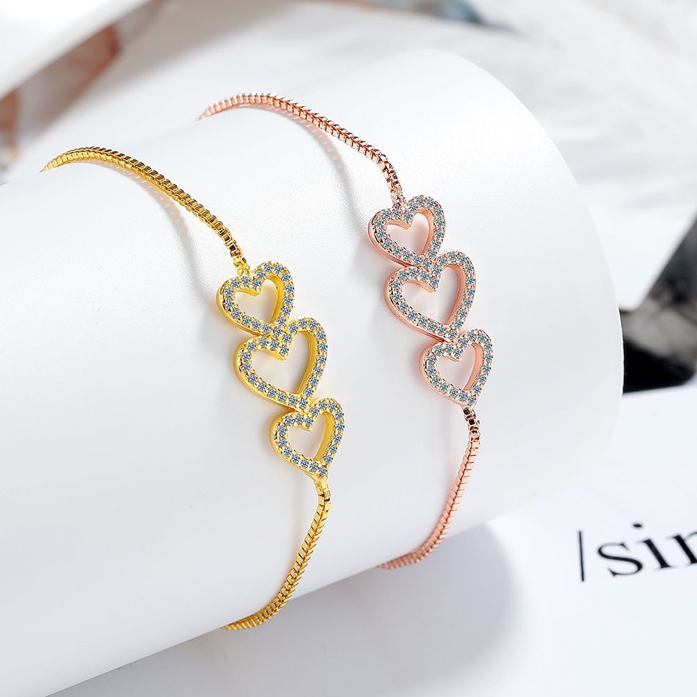 Diamond Love Flower Bracelet