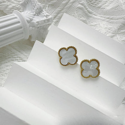 Four-leaf clover earrings