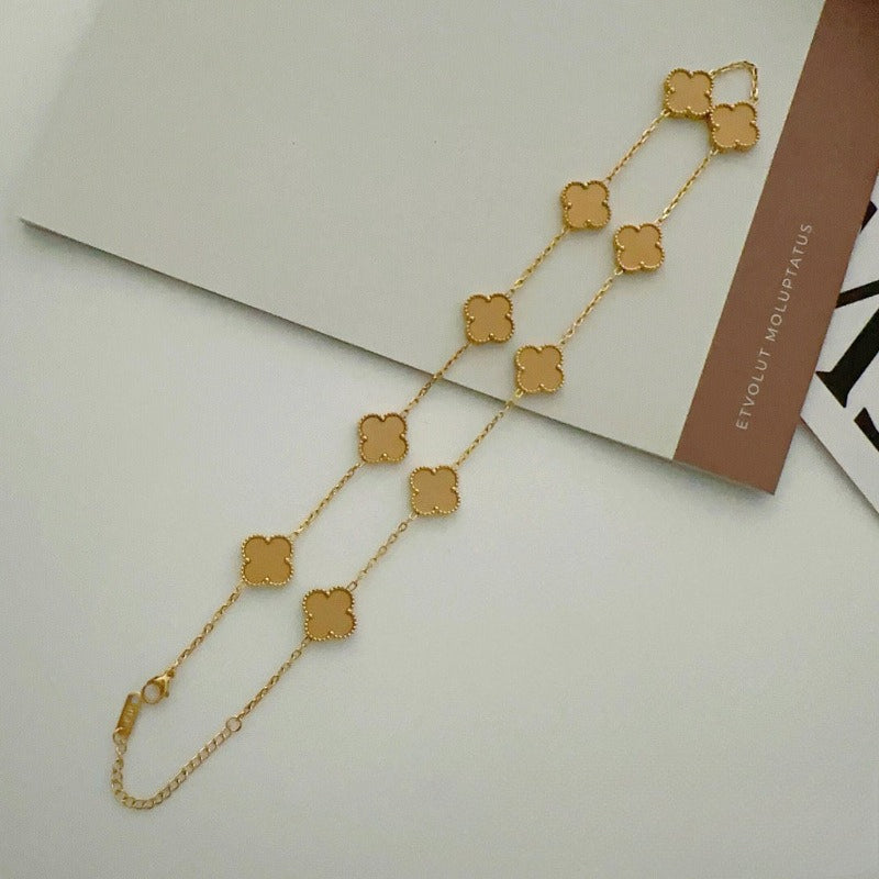 Ten-flower four-leaf clover necklace – Elegant Gift for Her, Waterproof & Tarnish Free