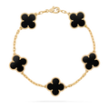Luckcoo Clover Pro Bracelet – Minimalist Jewelry,Premium Edition,Everyday Luxury（Black / Gold）