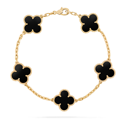 Luckcoo Clover Pro Bracelet – Minimalist Jewelry,Premium Edition,Everyday Luxury（White / Gold）