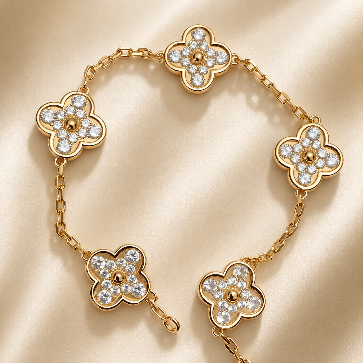 Eternal Clover Pro Bracelet | 18K Gold Plated Luck & Elegance (Rose Gold Chain) LuckCoo