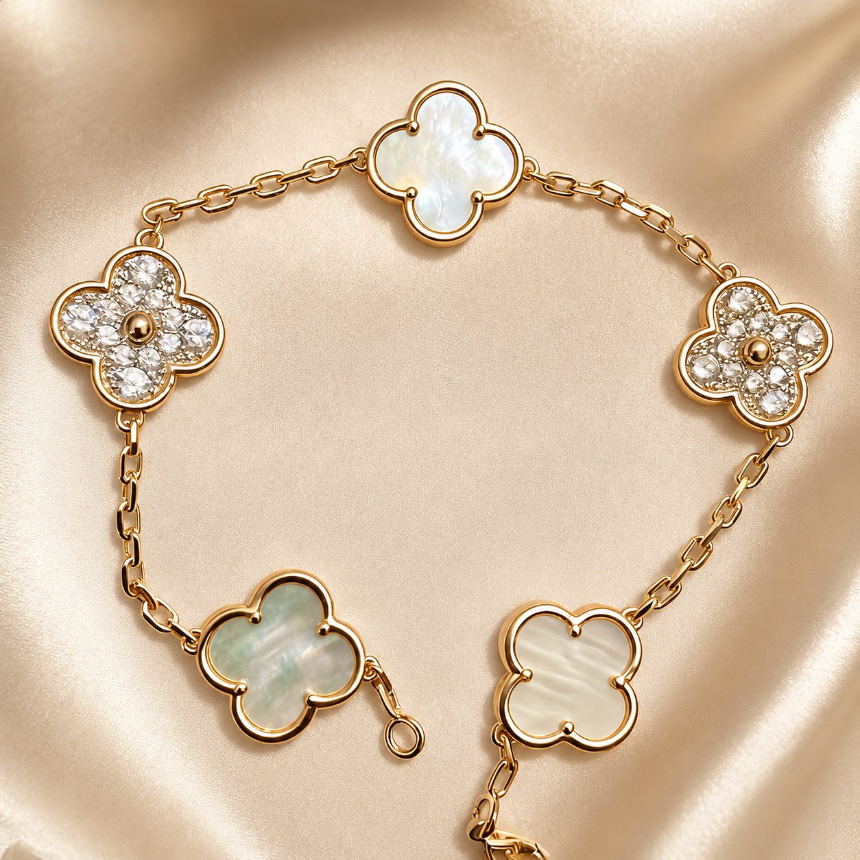 Eternal Clover Pro Bracelet | 18K Gold Plated Luck & Elegance (Rose Gold Chain) LuckCoo