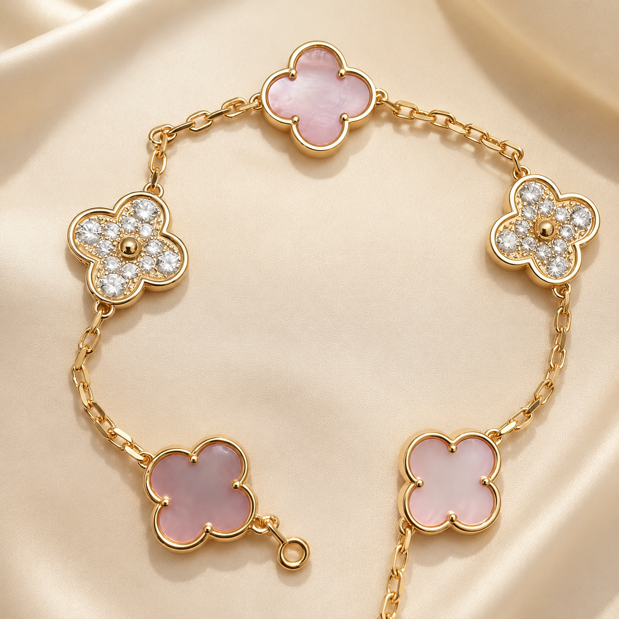 Eternal Clover Pro Bracelet | 18K Gold Plated Luck & Elegance (Rose Gold Chain) LuckCoo