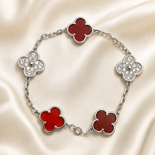 Eternal Clover Pro Bracelet | 18K Gold Plated Luck & Elegance (Silver Chain) LuckCoo