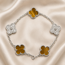 Eternal Clover Pro Bracelet | 18K Gold Plated Luck & Elegance (Silver Chain) LuckCoo