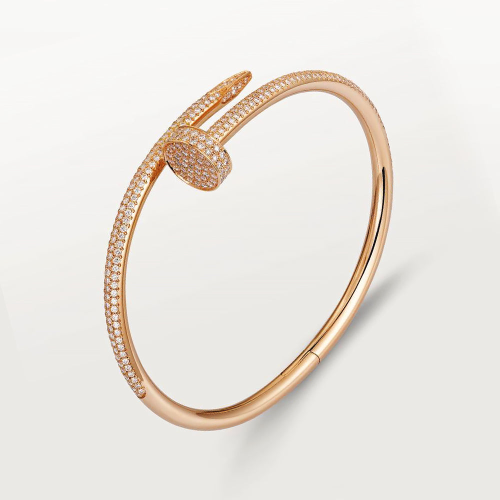 Unisex Nail Screw Bracelet – Tarnish-Free Stainless Steel Bangle, Stackable Edgy Jewelry