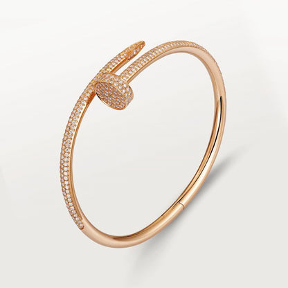 Unisex Nail Screw Bracelet – Tarnish-Free Stainless Steel Bangle, Stackable Edgy Jewelry