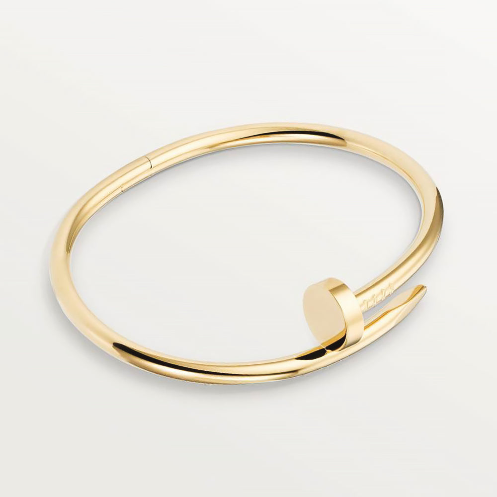 Unisex Nail Screw Bracelet – Tarnish-Free Stainless Steel Bangle, Stackable Edgy Jewelry