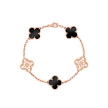 Luckcoo Clover Pro Bracelet – Minimalist Jewelry,Premium Edition,Everyday Luxury（Black / Sliver） LuckCoo