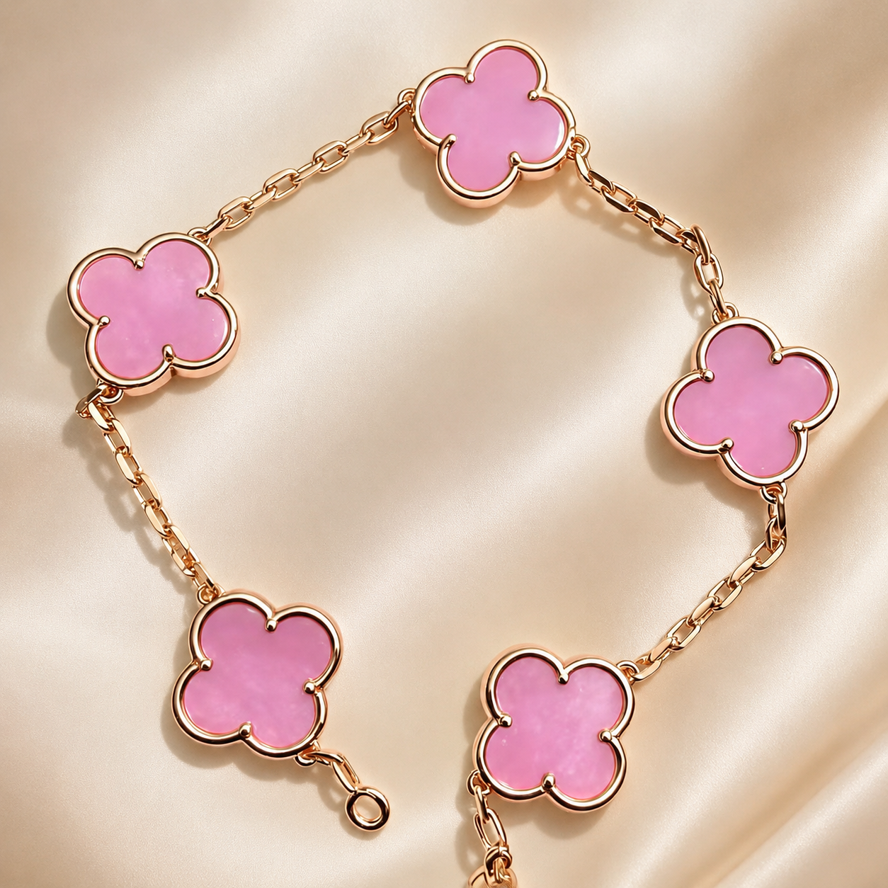 Eternal Clover Pro Bracelet | 18K Gold Plated Luck & Elegance (Rose Gold Chain) LuckCoo