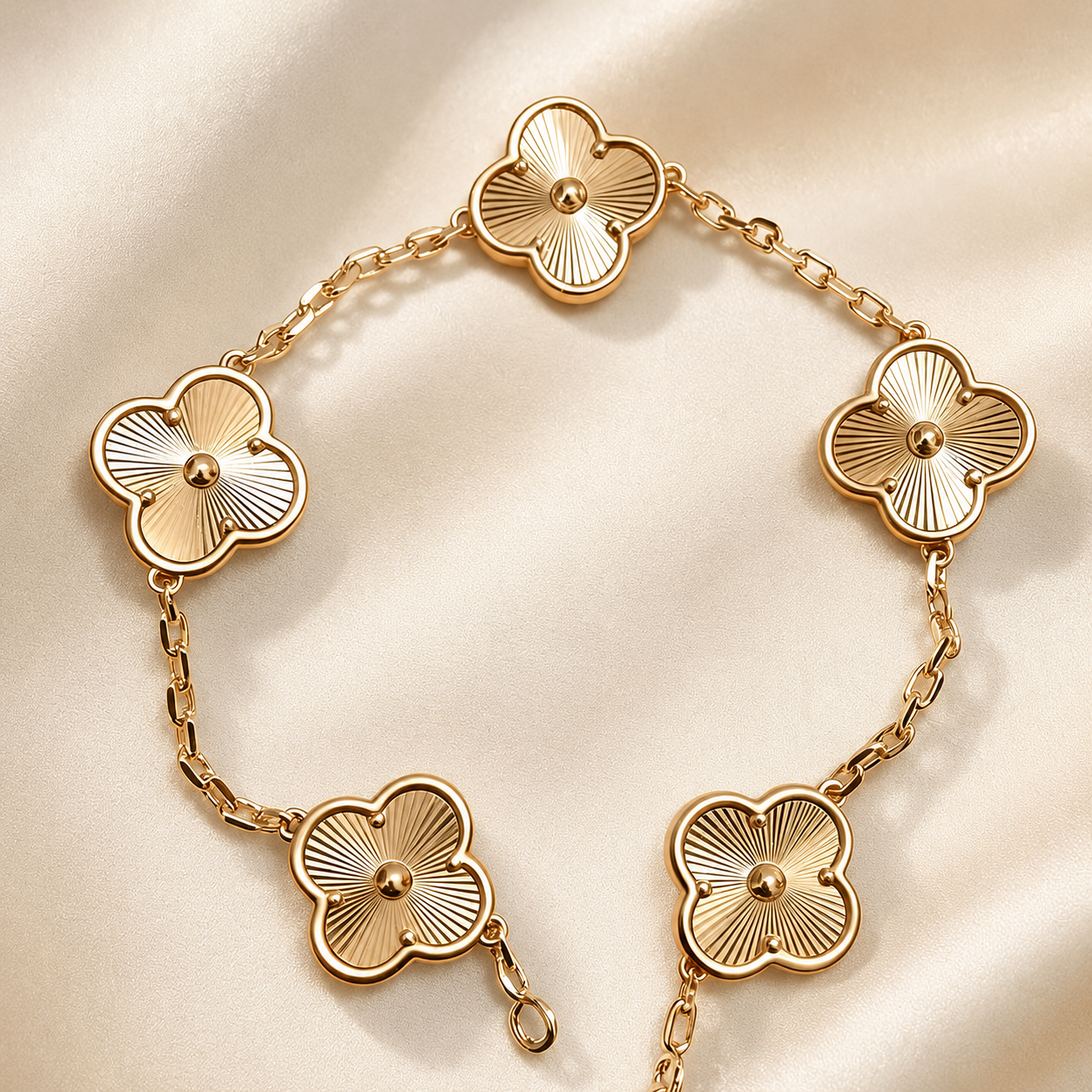 Eternal Clover Pro Bracelet | 18K Gold Plated Luck & Elegance (Rose Gold Chain) LuckCoo