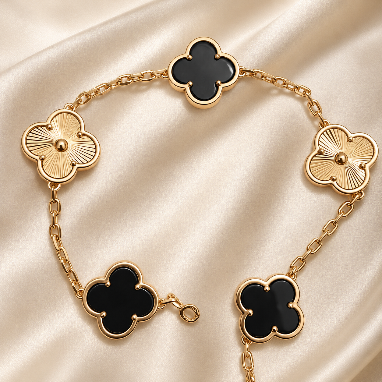 Eternal Clover Pro Bracelet | 18K Gold Plated Luck & Elegance (Rose Gold Chain) LuckCoo
