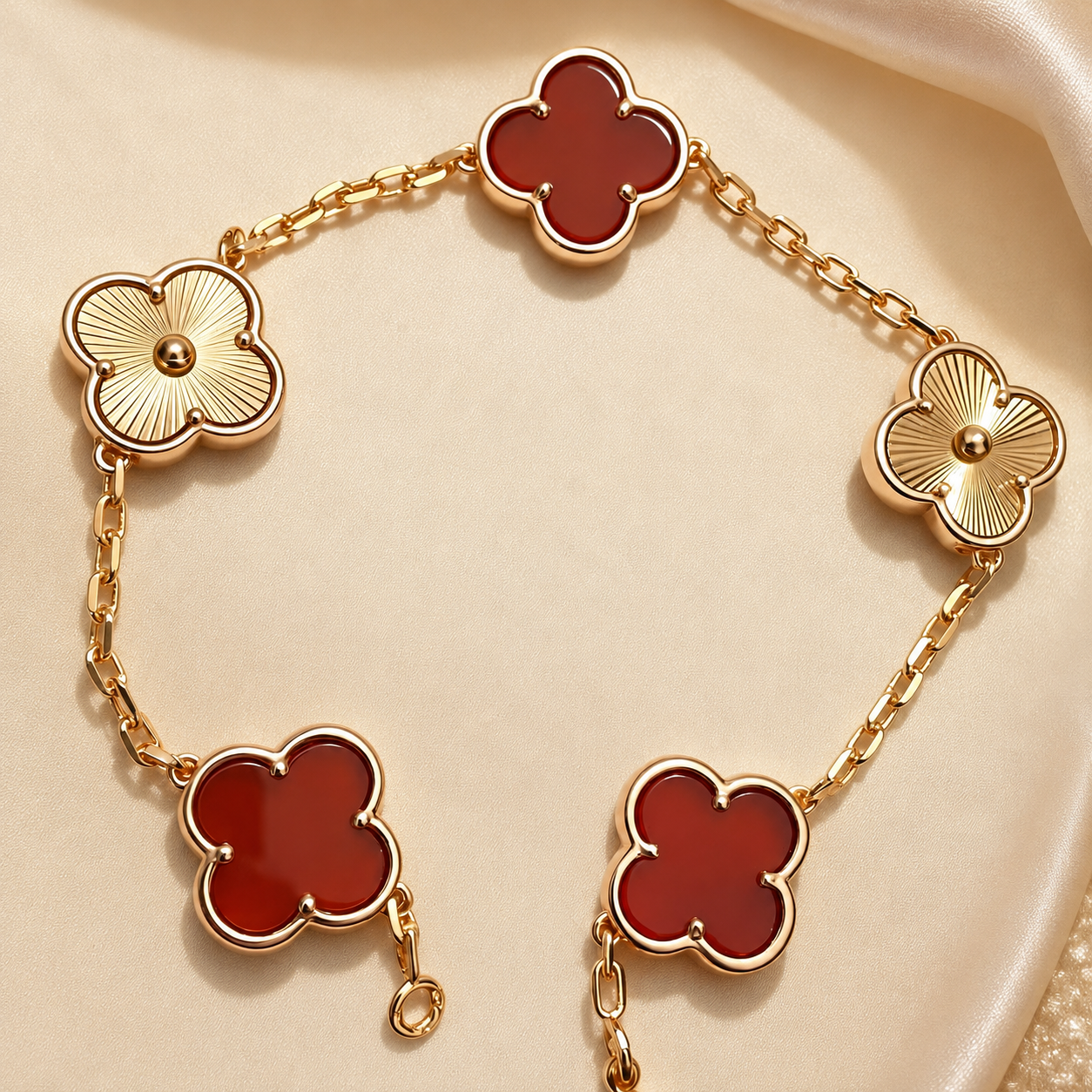 Eternal Clover Pro Bracelet | 18K Gold Plated Luck & Elegance (Rose Gold Chain) LuckCoo
