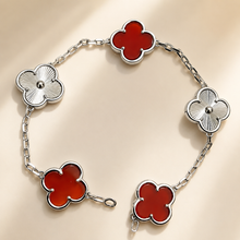 Eternal Clover Pro Bracelet | 18K Gold Plated Luck & Elegance (Silver Chain) LuckCoo