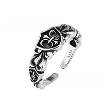 CH-S925 Silver Plated Vintage Open Hip Hop Ring LuckCoo