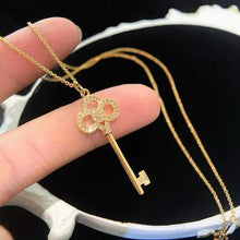 Key necklace iris cross snowflake collarbone chain