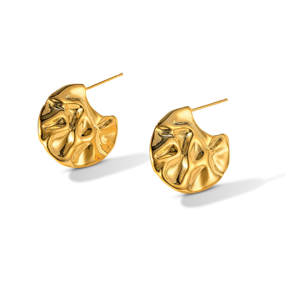 Boucles d'oreilles rondes géométriques 