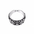 CH-S925 Silver Plated Vintage Open Hip Hop Ring（11）
