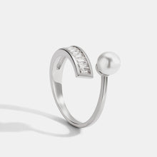 Pearl diamond Open Rings