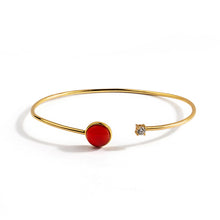 Malachite Red Agate Open Diamond Bracelet