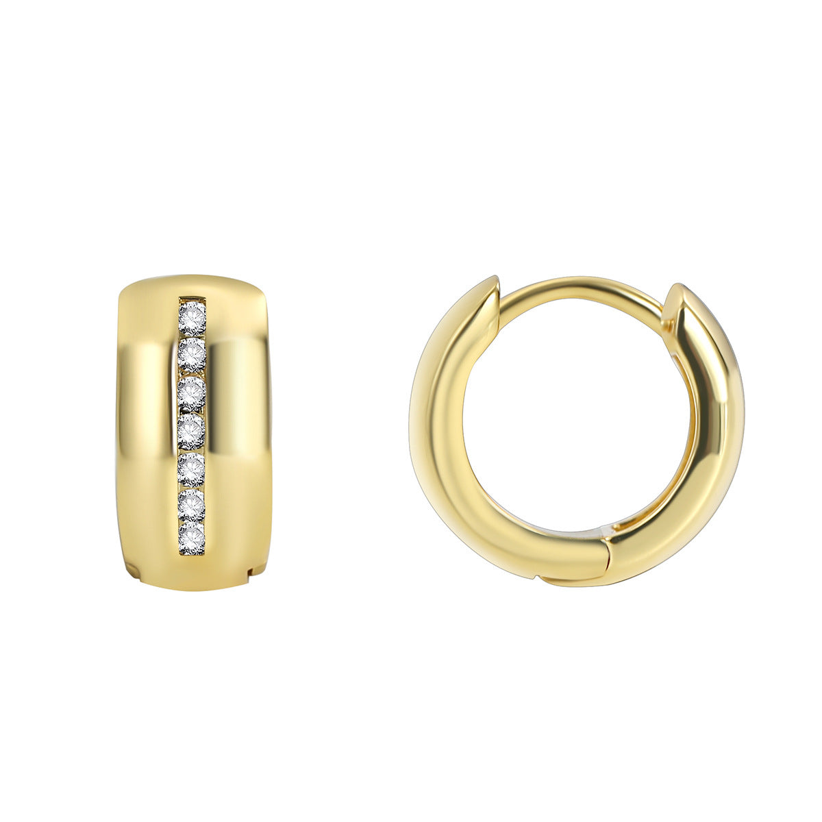 Boucles d'oreilles en diamant lisse 