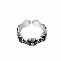 CH-S925 Silver Plated Vintage Open Hip Hop Ring（12）