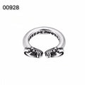 CH-S925 Silver Plated Vintage Open Hip Hop Ring（5）