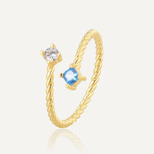 Set with two tone diamond ring