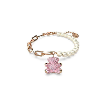 Beating Heart Teddy Bear Crystal Bracelet