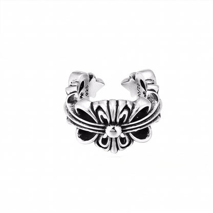 CH-S925 Silver Plated Vintage Open Hip Hop Ring