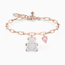 Beating Heart Teddy Bear Crystal Necklace