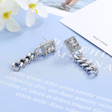 Boucles d'oreilles chaîne en diamant 