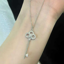 Key necklace iris cross snowflake collarbone chain