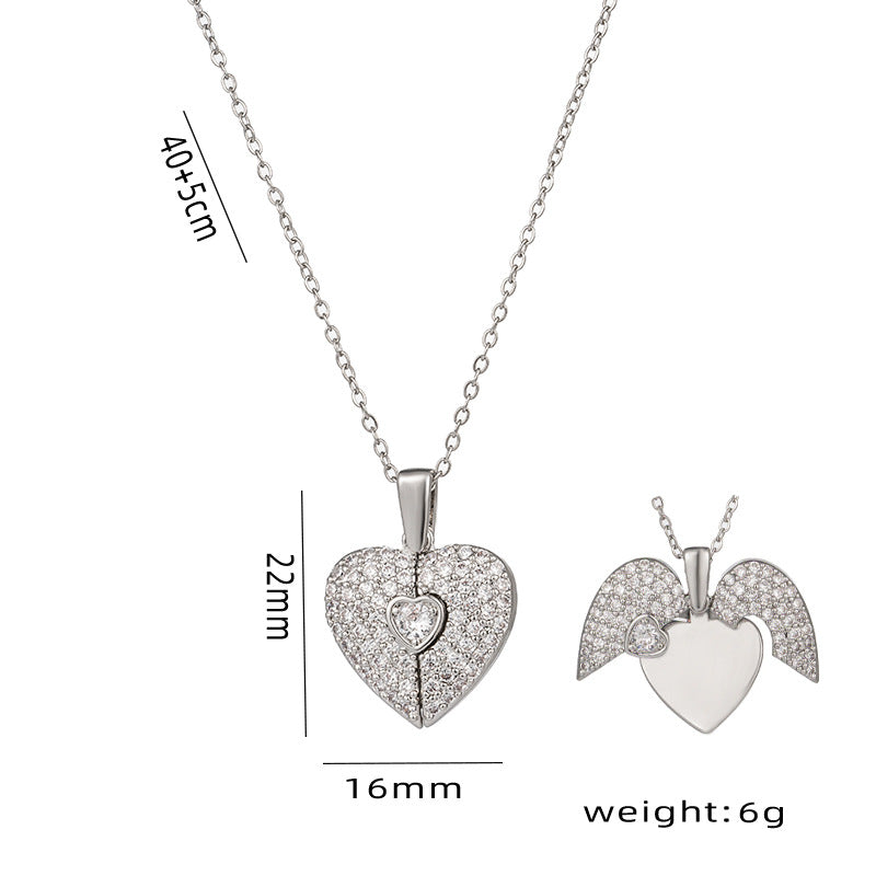 Pendentif aile de coeur 