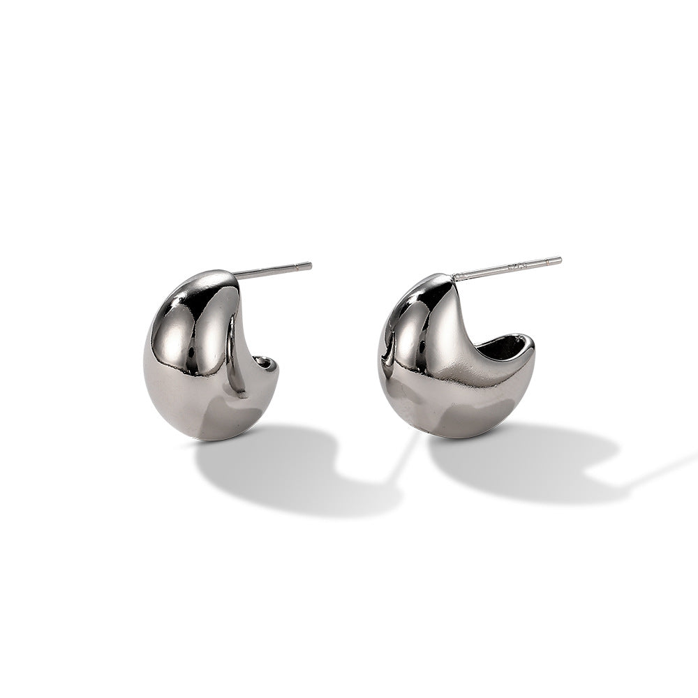 Round Hollow Earrings