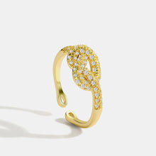 Chain knotted diamond ring
