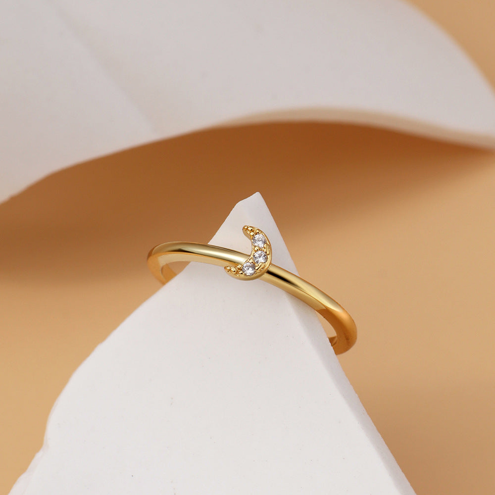 Moon Diamond Ring