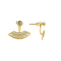 Boucles d'oreilles fendues avant et arrière de style bohème 