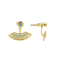 Boucles d'oreilles fendues avant et arrière de style bohème 