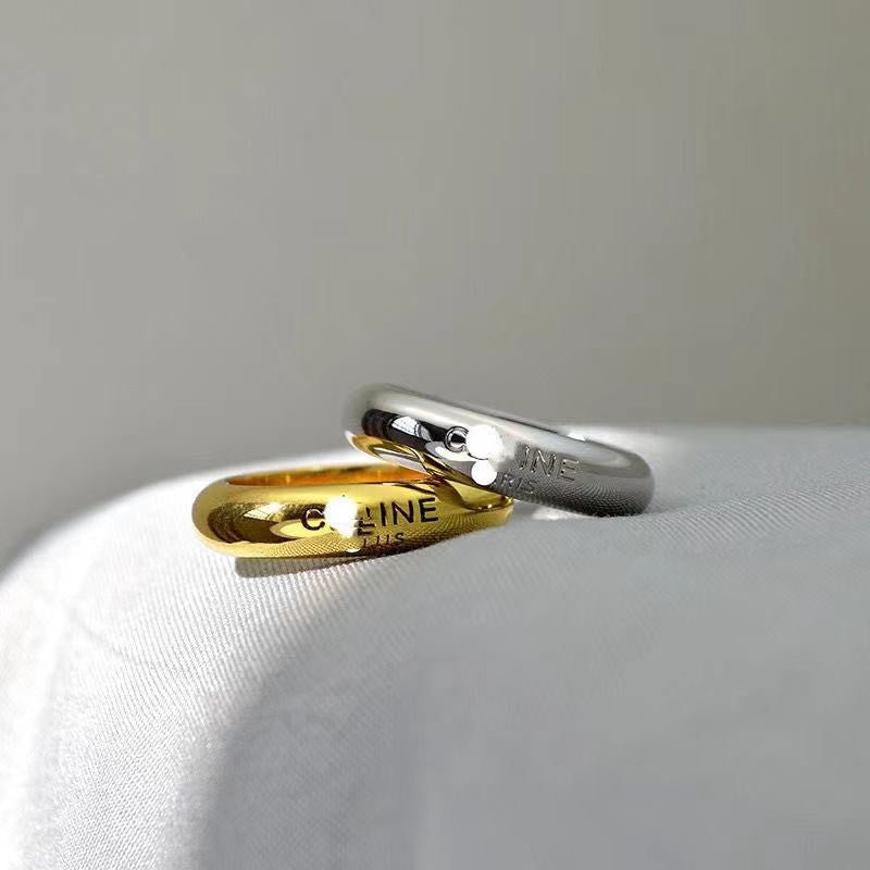 plain circle alphabet ring