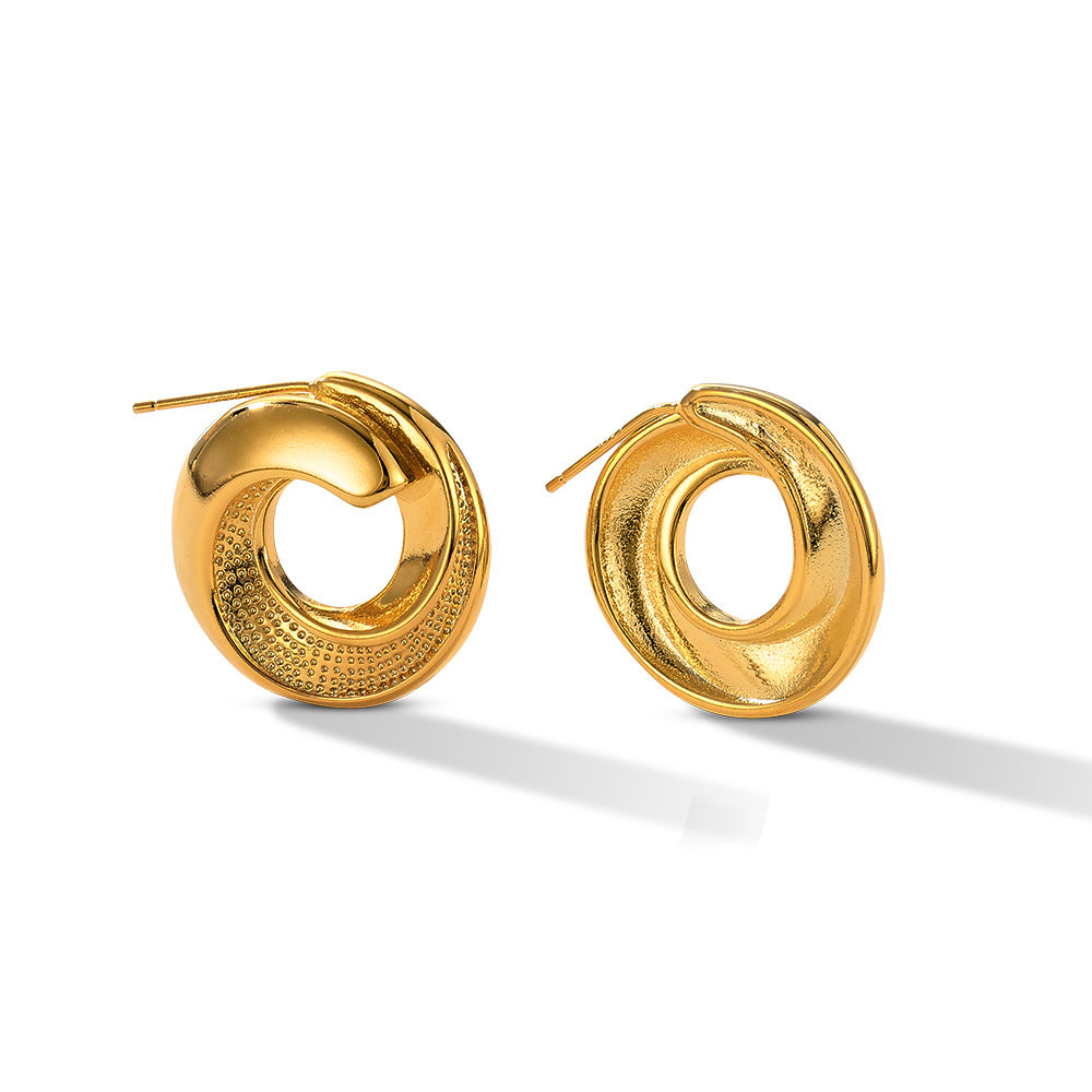 Boucles d'oreilles rétro personnalisées en forme de cercle 