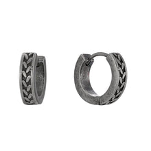 Antique Silver Tire Pattern Earrings