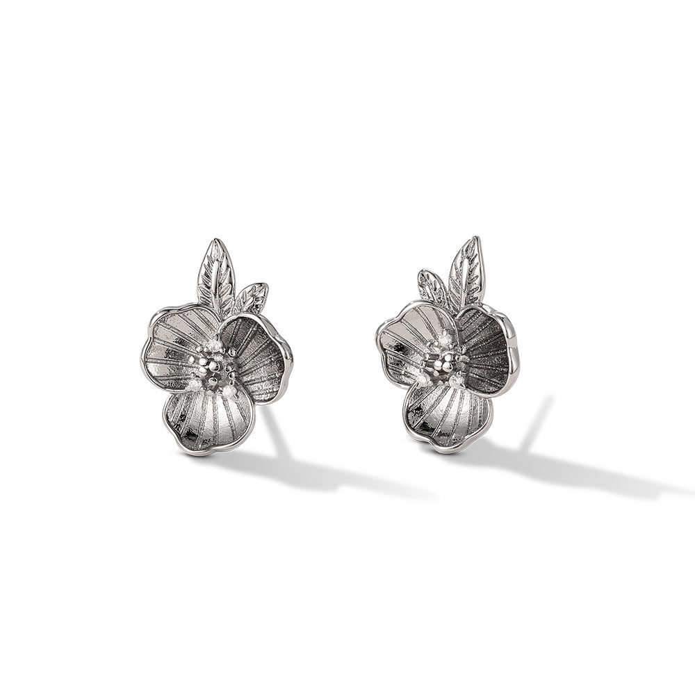 Four-petal Flower Stud Earrings