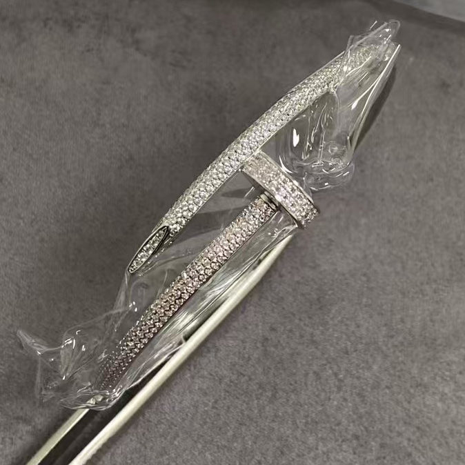 Unisex Nail Screw Bracelet – Tarnish-Free Stainless Steel Bangle, Stackable Edgy Jewelry