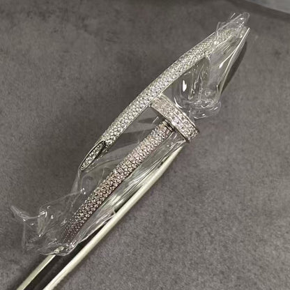 Unisex Nail Screw Bracelet – Tarnish-Free Stainless Steel Bangle, Stackable Edgy Jewelry