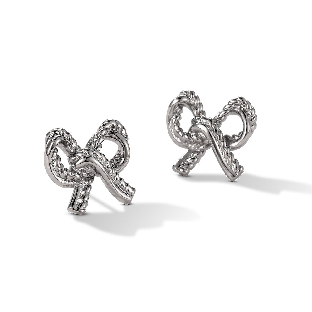 Boucles d'oreilles en forme de nœud creux en or 
