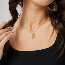 Collier simple pop à double anneau 