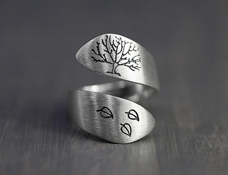Bague ouverte Arbre de Vie 