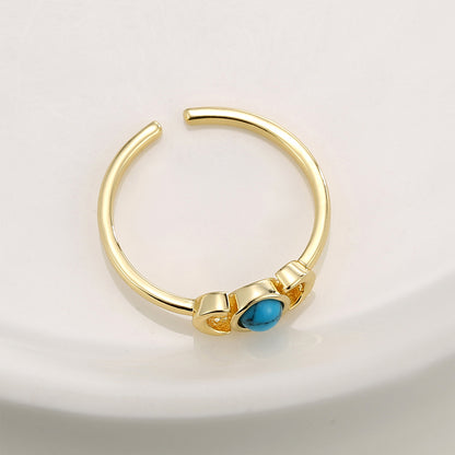 Set Turquoise Moon Tail Ring